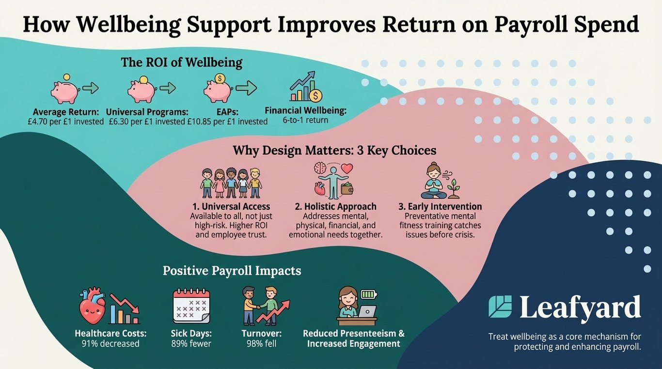 How Wellbeing Support Improves Return on Payroll Spend illustration