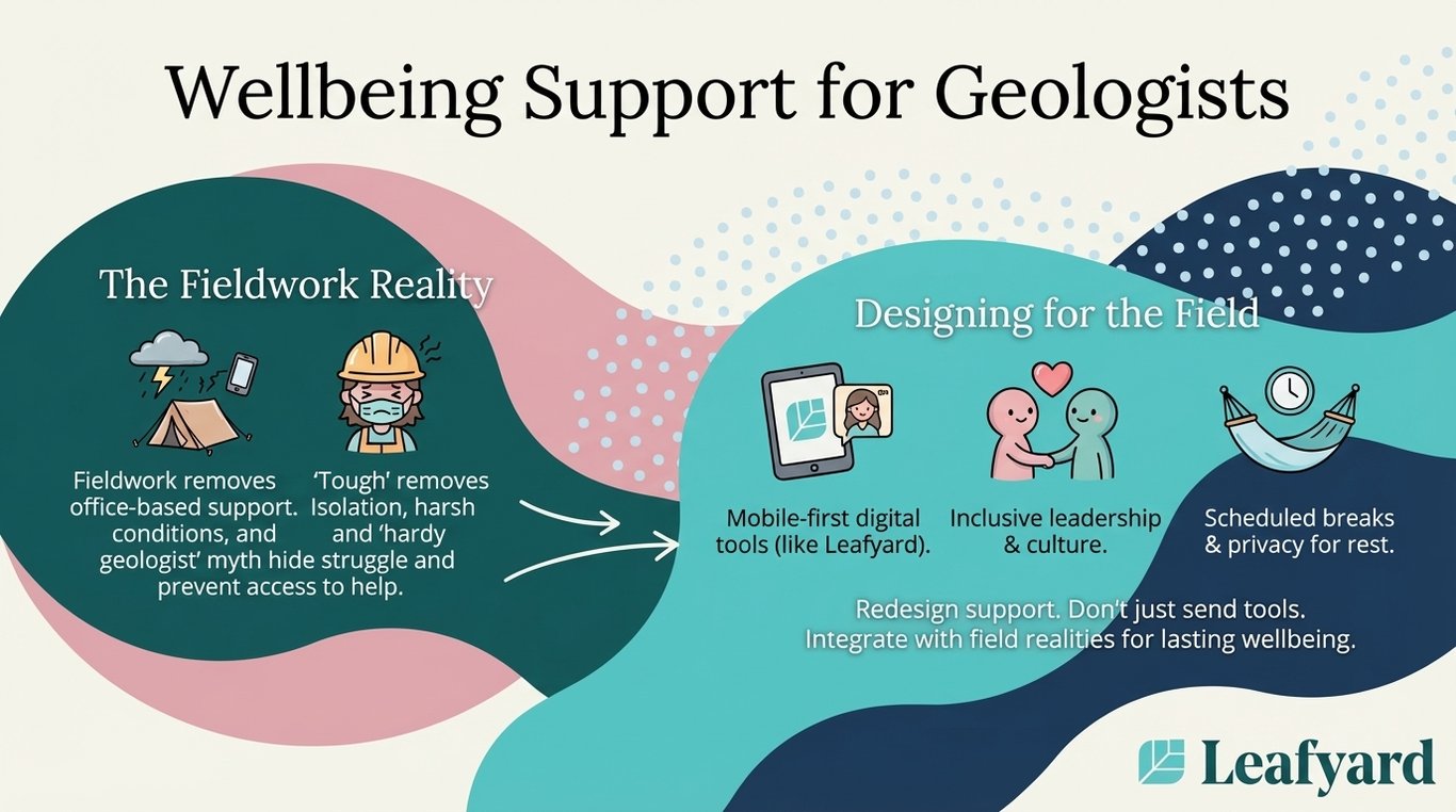 Wellbeing Support for Geologists illustration