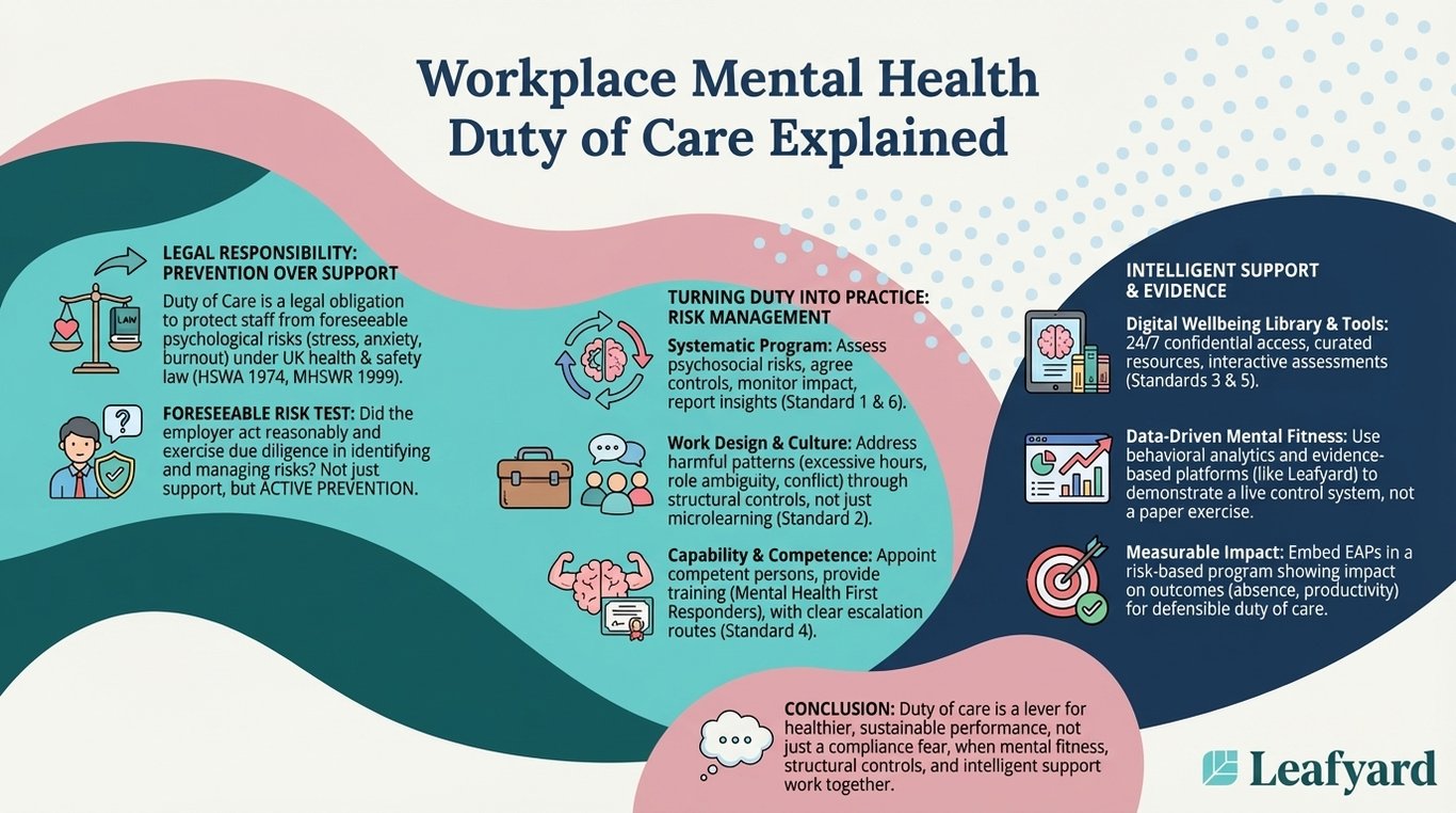 Workplace Mental Health Duty of Care Explained illustration