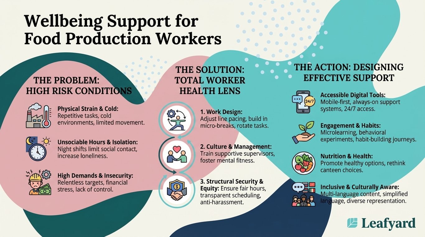 Wellbeing Support for Food Production Workers illustration