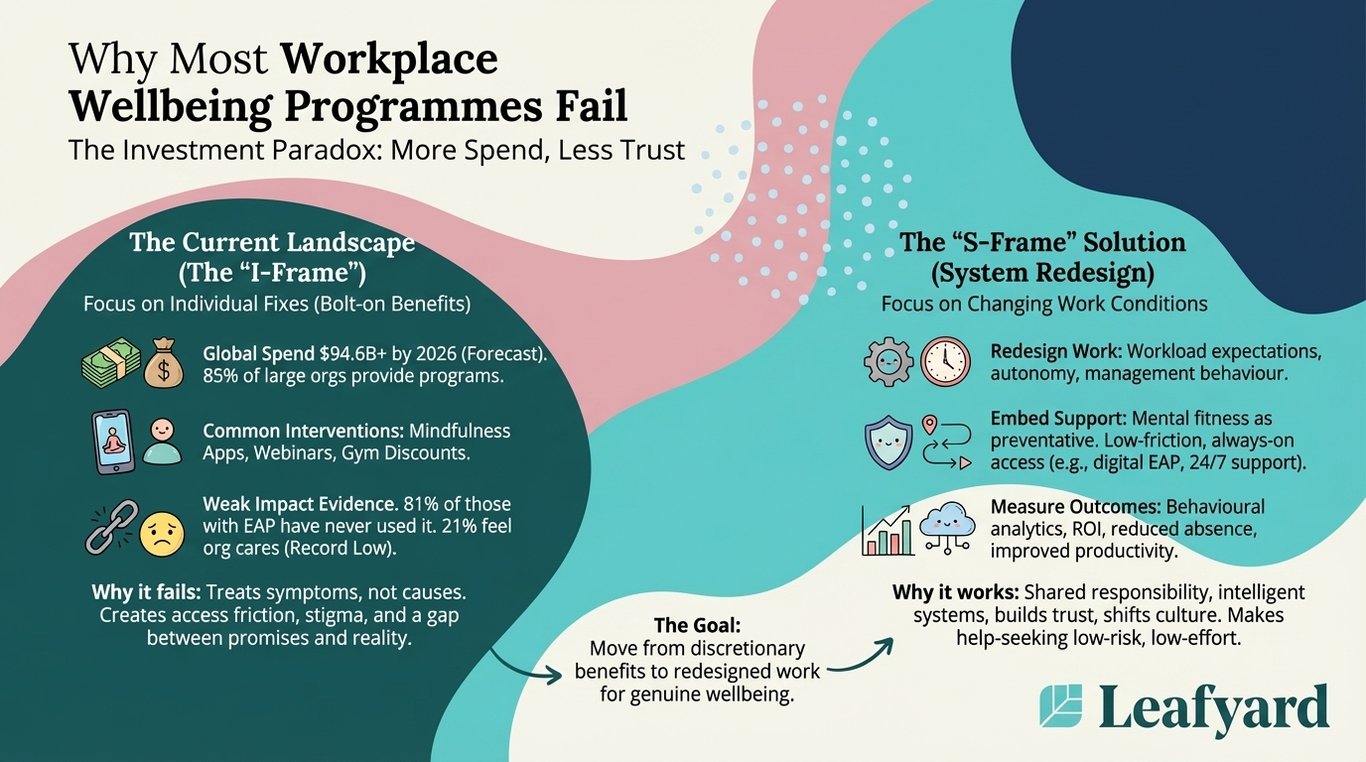 Why Most Workplace Wellbeing Programmes Fail illustration