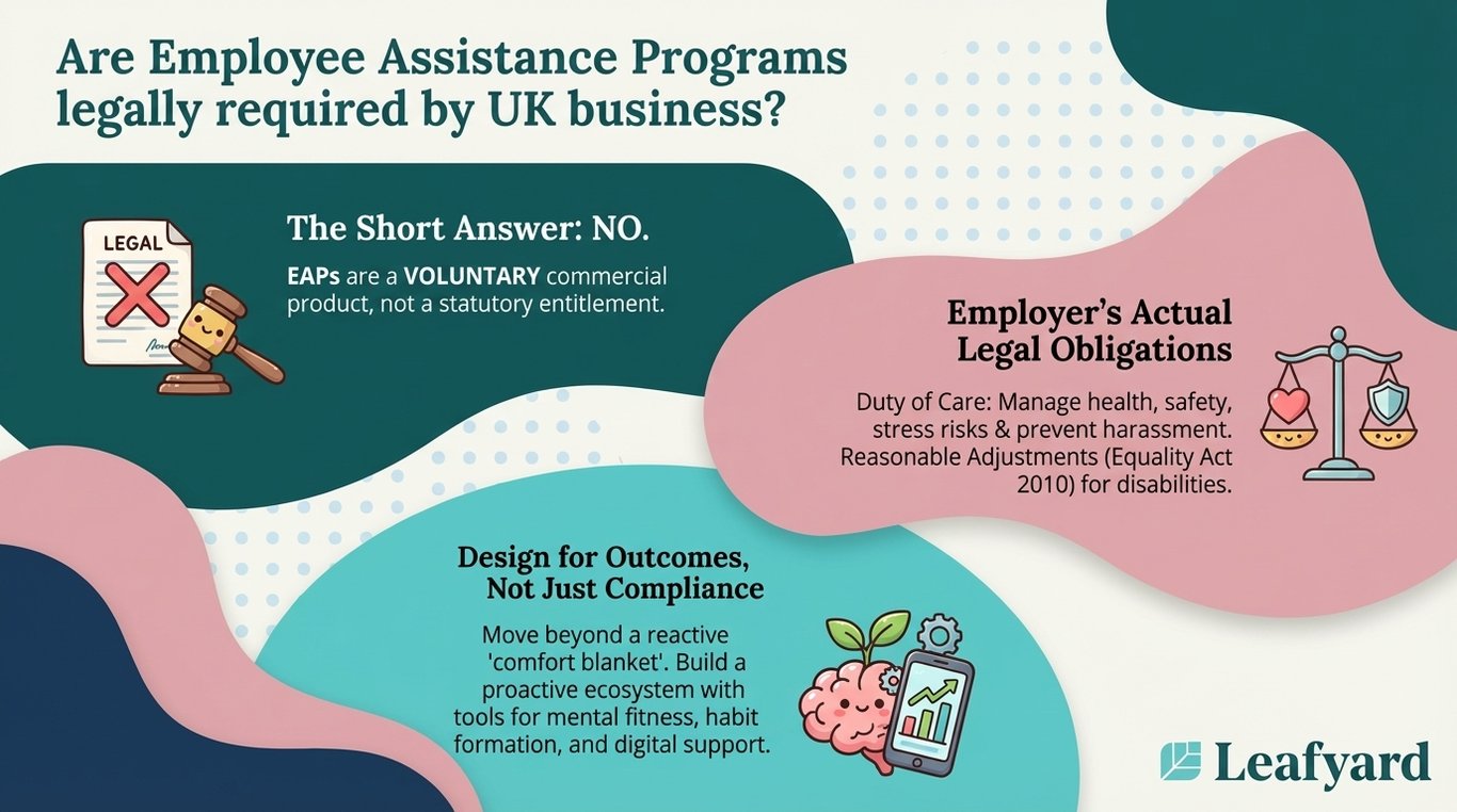 Are Employee Assistance Programs legally required by UK business? illustration