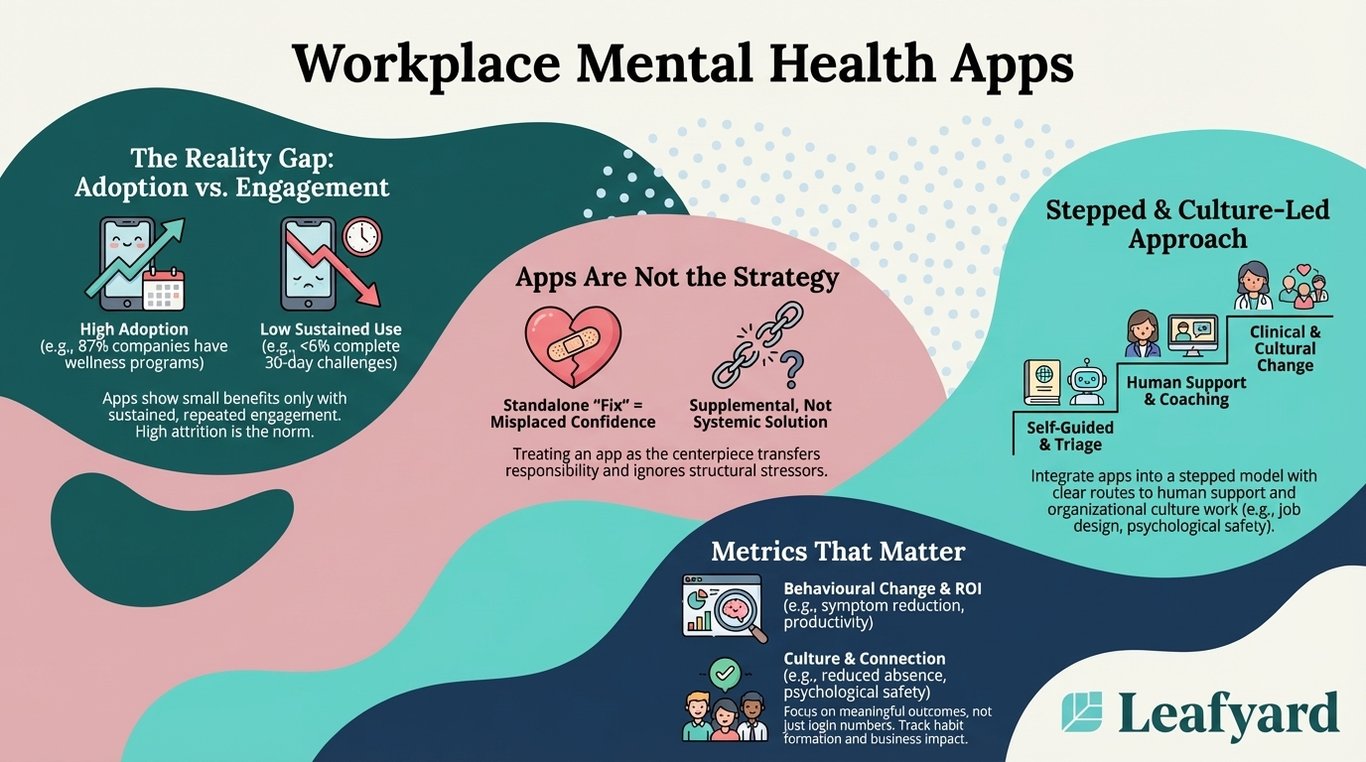 Workplace Mental Health Apps illustration