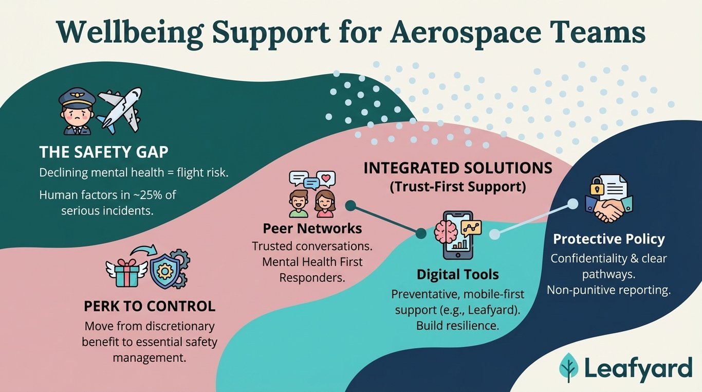Wellbeing Support for Aerospace Teams illustration