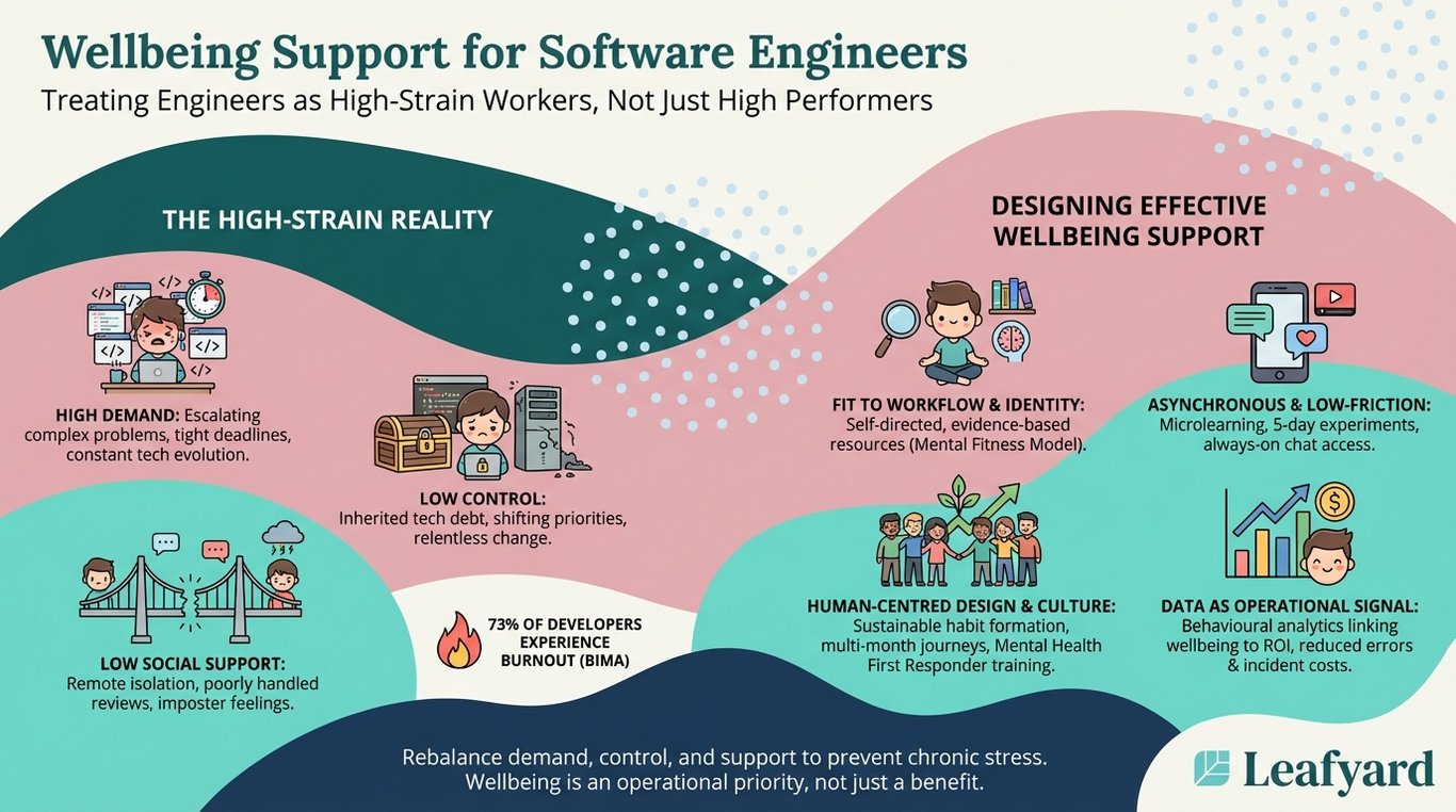 Wellbeing Support for Software Engineers illustration