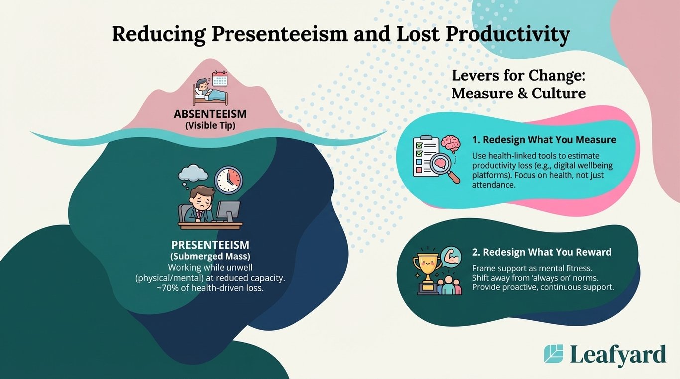Reducing Presenteeism and Lost Productivity illustration
