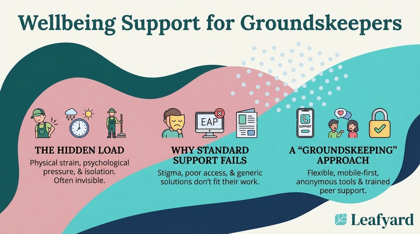 Wellbeing Support for Groundskeepers illustration