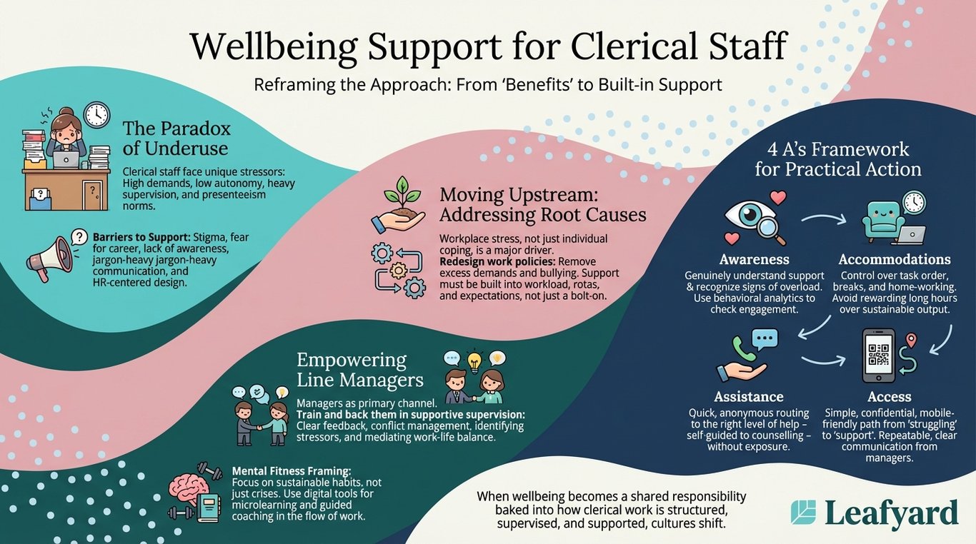 Wellbeing Support for Clerical Staff illustration