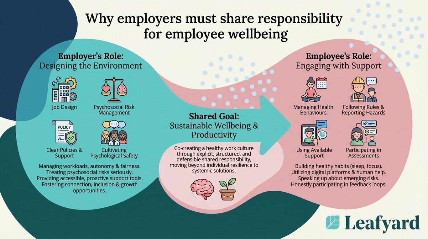 Why employers must share responsibility for employee wellbeing illustration