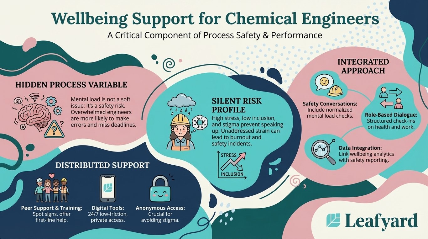Wellbeing Support for Chemical Engineers illustration