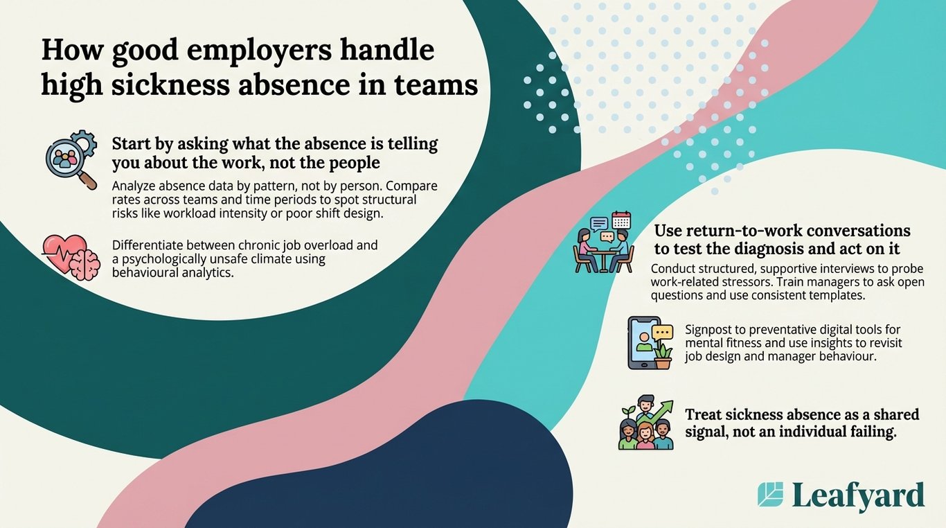 How good employers handle high sickness absence in teams illustration