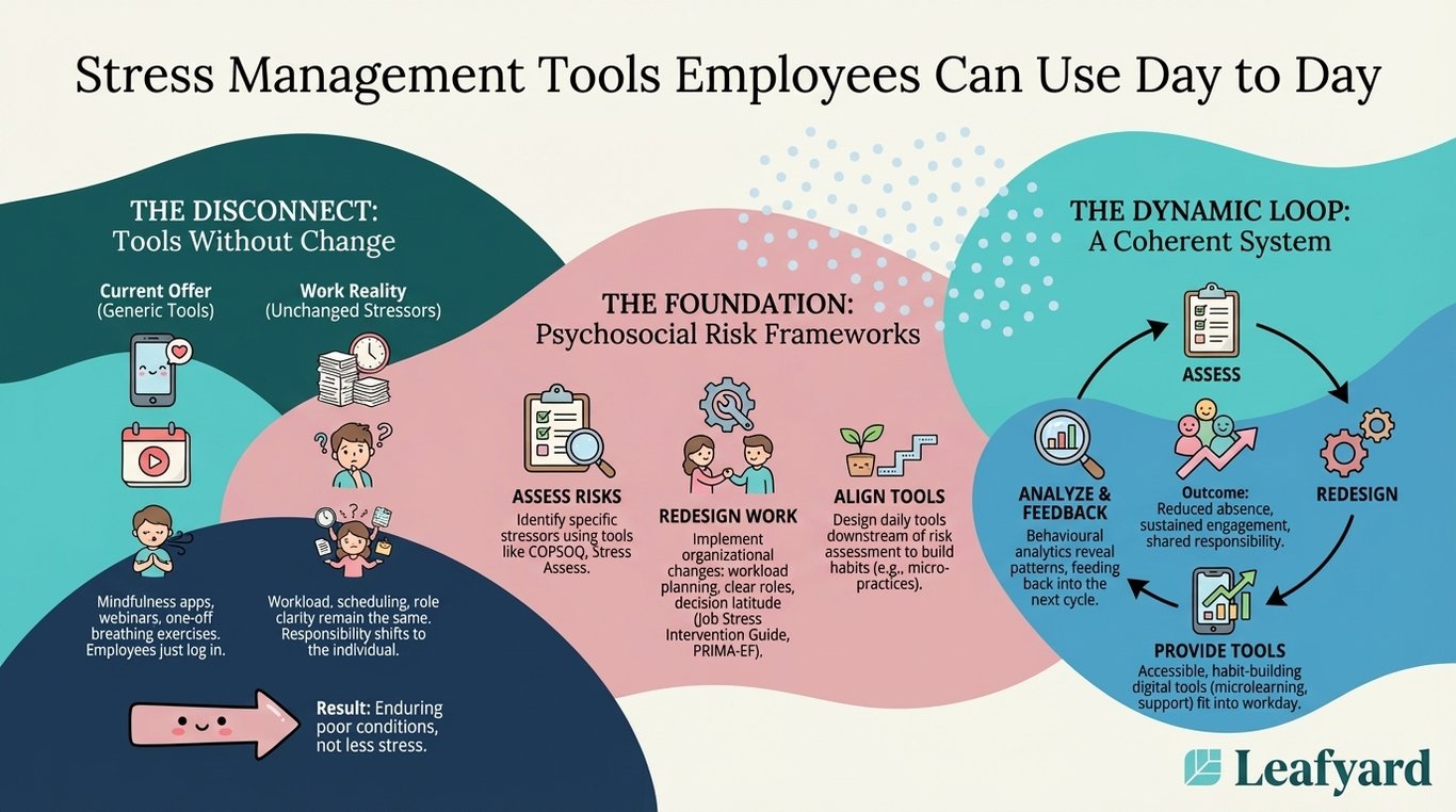 Stress Management Tools Employees Can Use Day to Day illustration