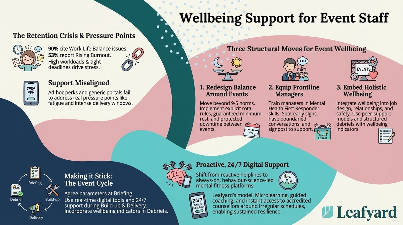 Wellbeing Support for Event Staff illustration