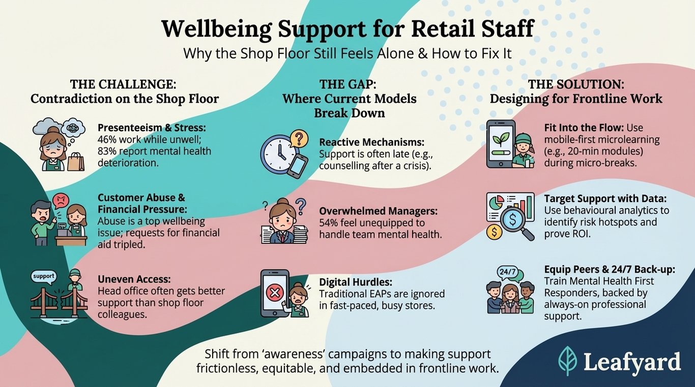 Wellbeing Support for Retail Staff illustration