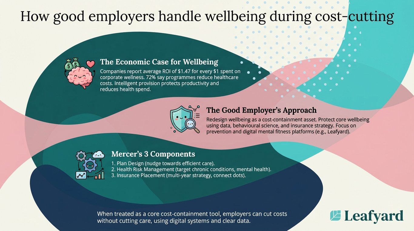 How good employers handle wellbeing during cost-cutting illustration
