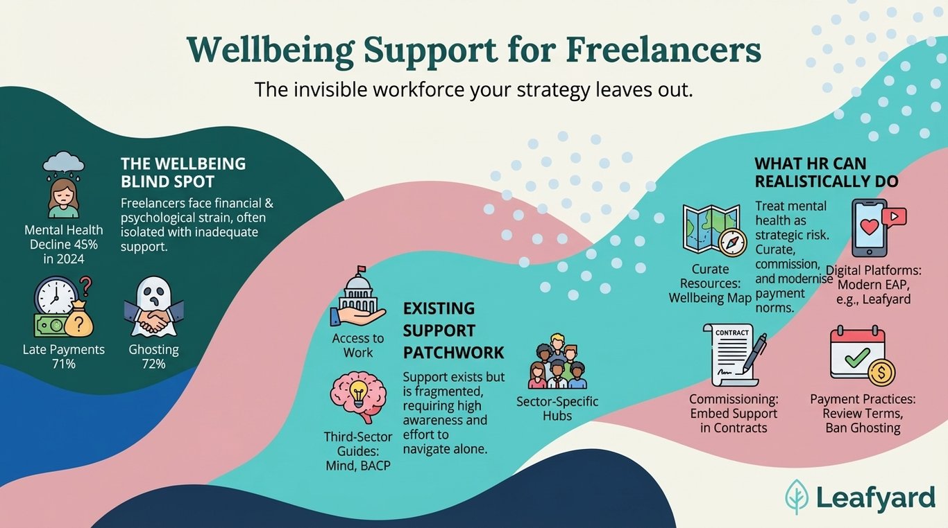 Wellbeing Support for Freelancers illustration