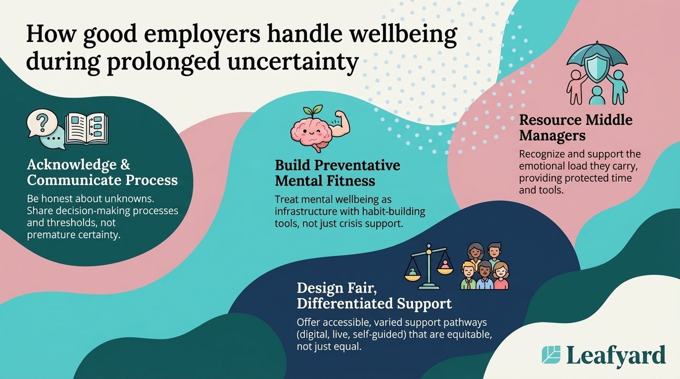 How good employers handle wellbeing during prolonged uncertainty illustration