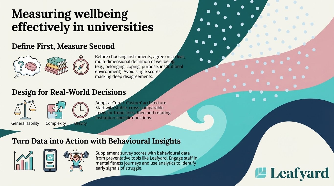 Measuring wellbeing effectively in universities illustration