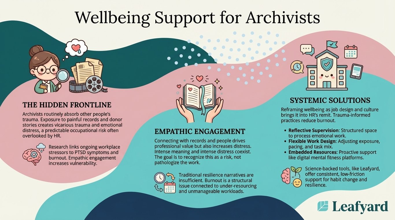 Wellbeing Support for Archivists illustration