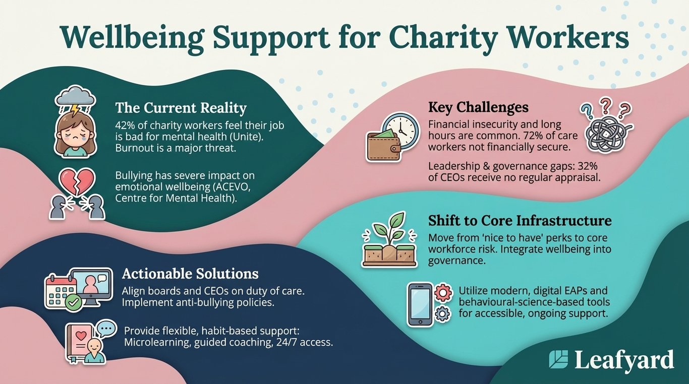 Wellbeing Support for Charity Workers illustration