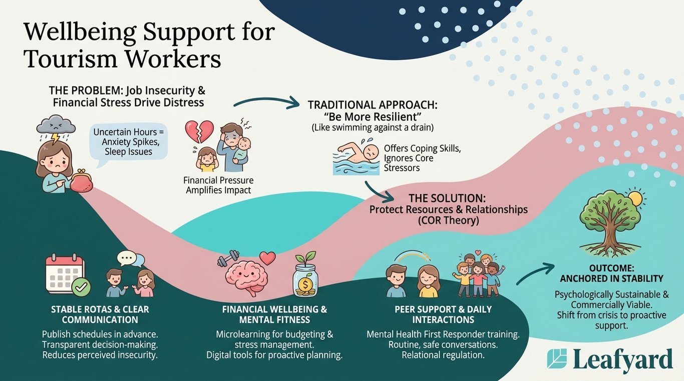 Wellbeing Support for Tourism Workers illustration