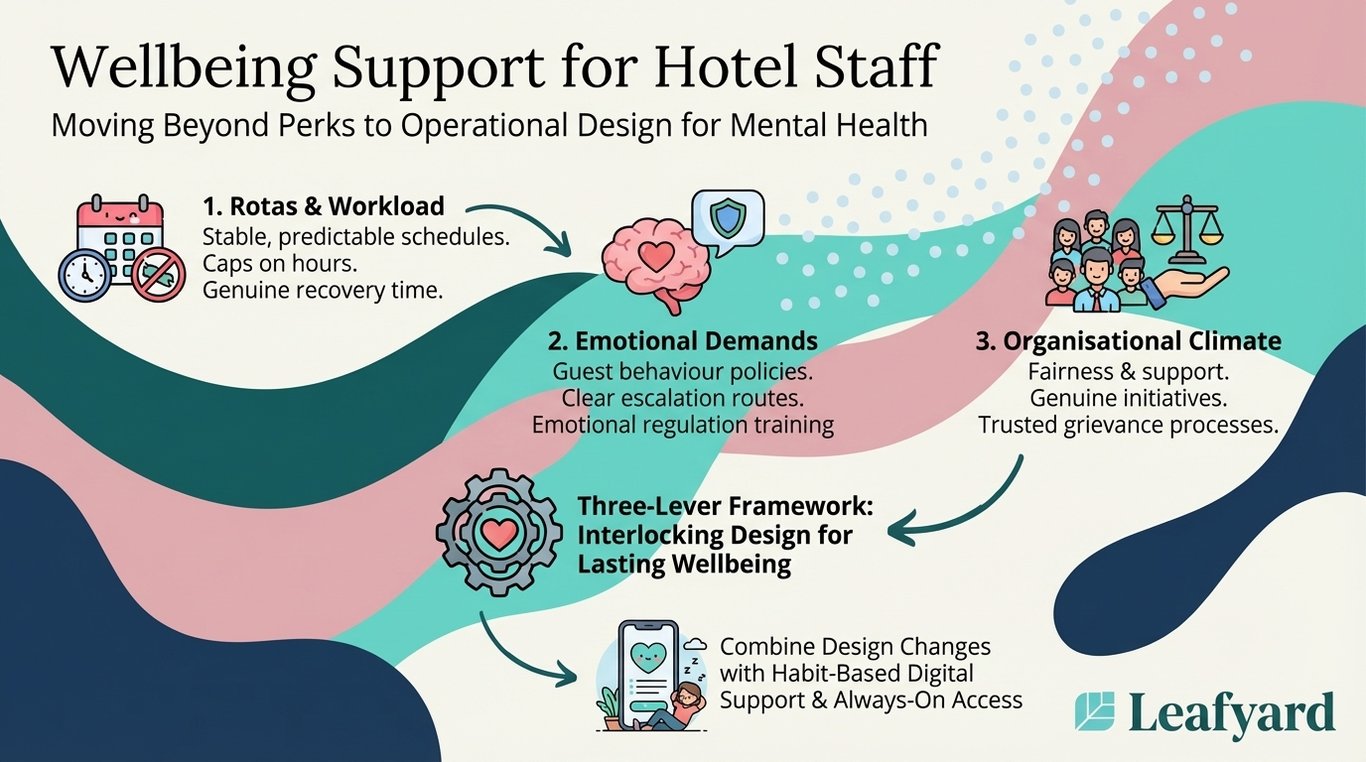 Wellbeing Support for Hotel Staff illustration