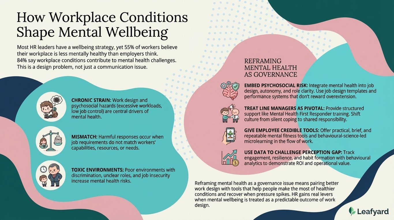 How Workplace Conditions Shape Mental Wellbeing illustration