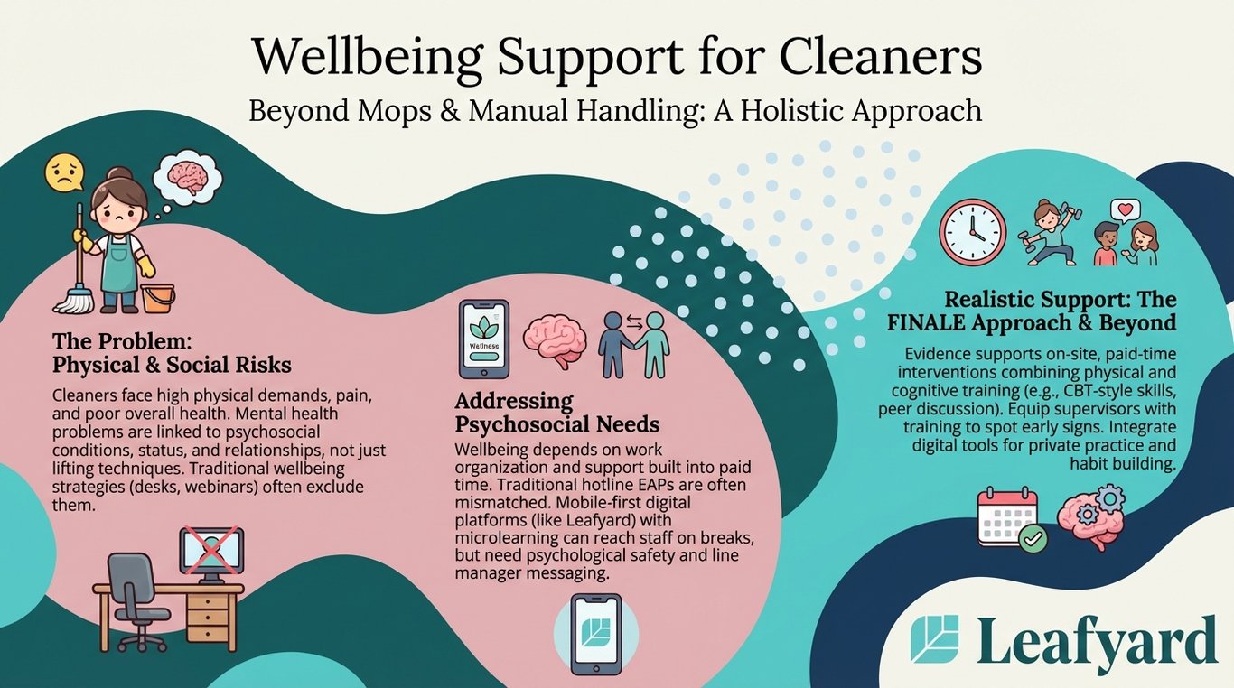 Wellbeing Support for Cleaners illustration
