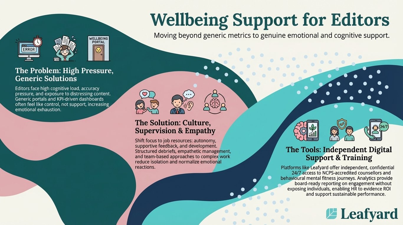 Wellbeing Support for Editors illustration
