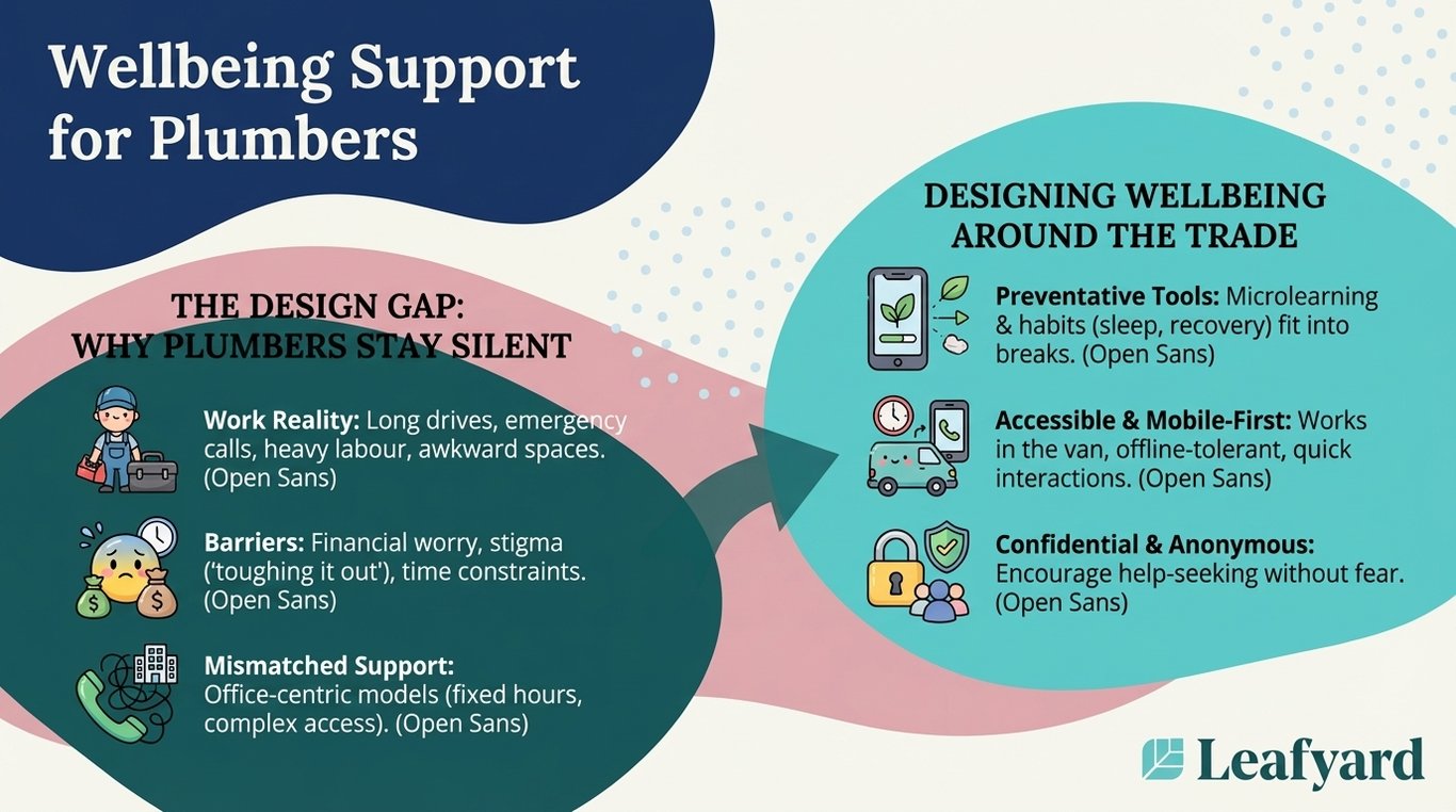 Wellbeing Support for Plumbers illustration