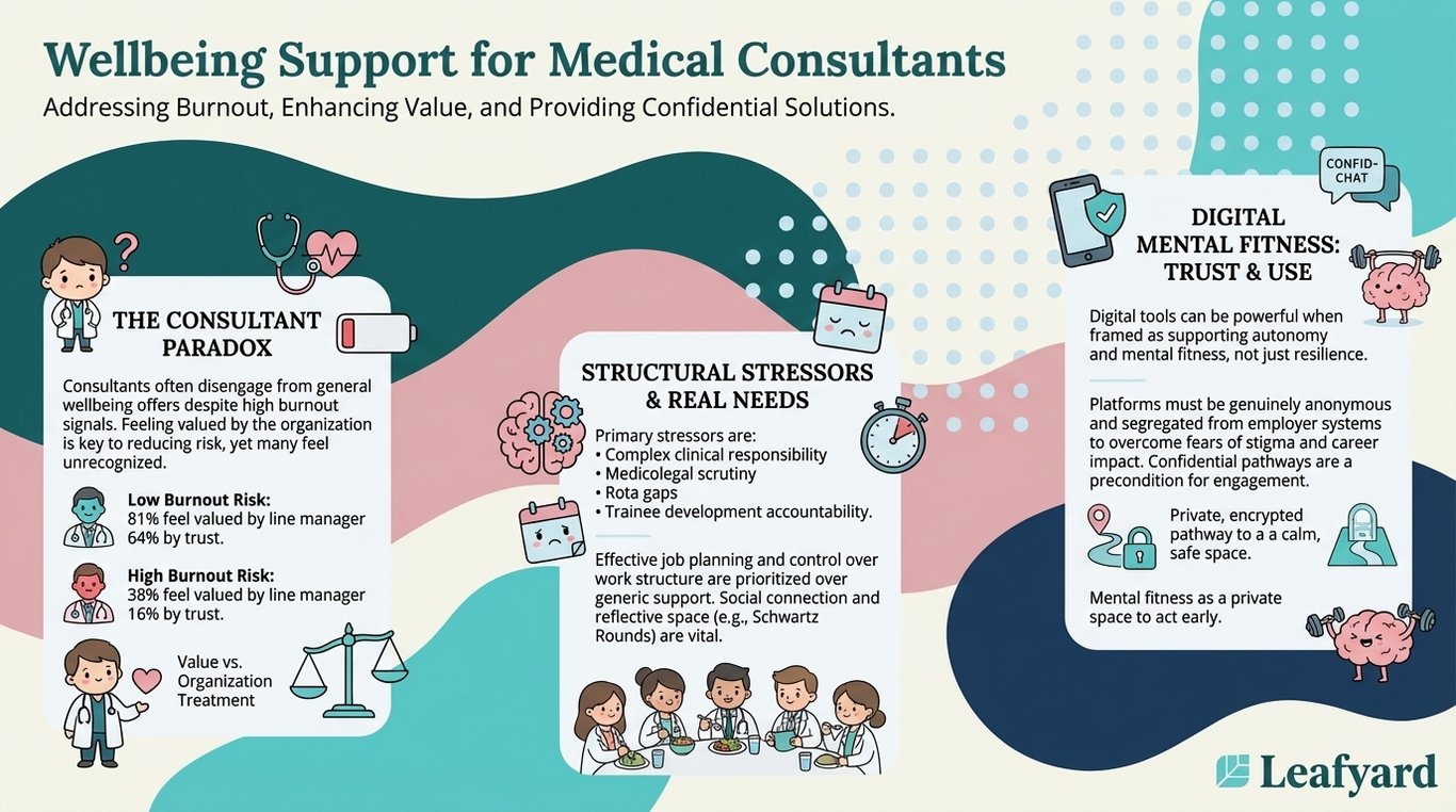 Wellbeing Support for Medical Consultants illustration