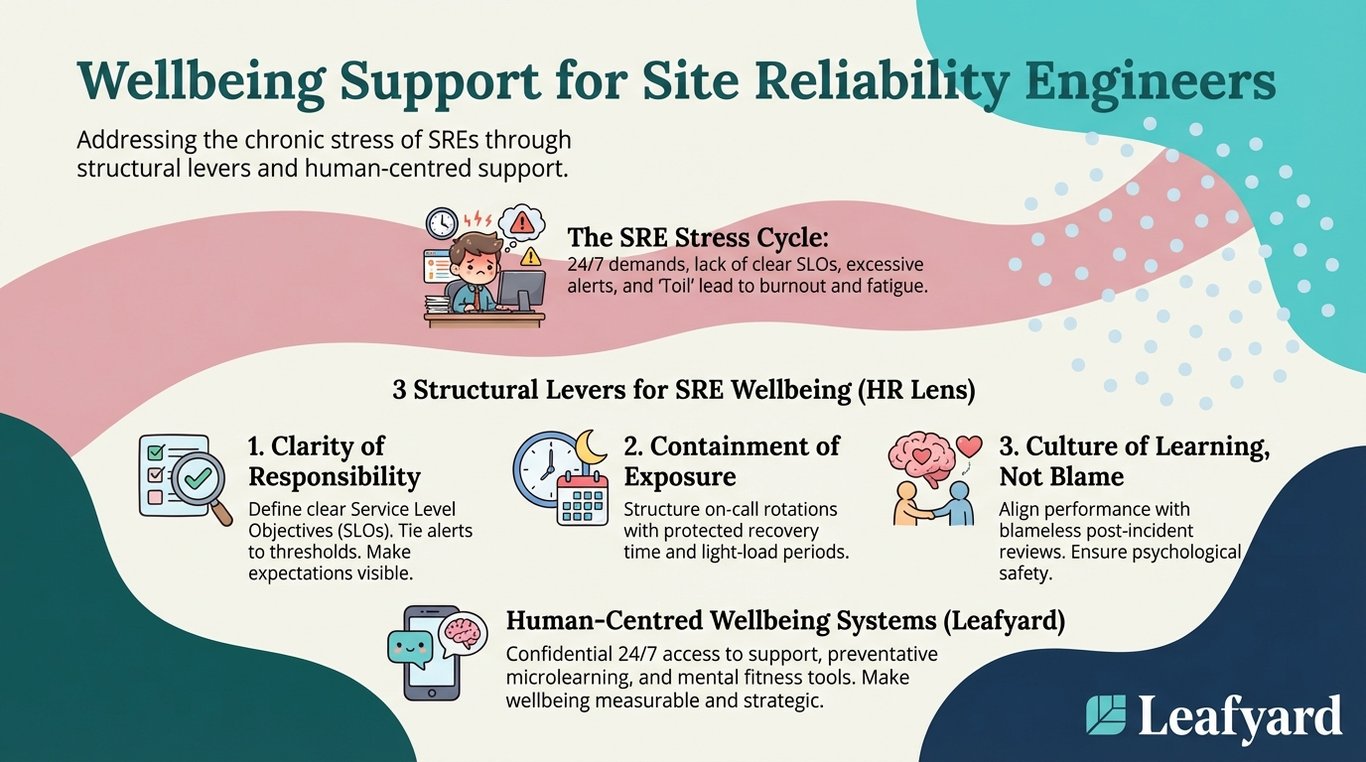 Wellbeing Support for Site Reliability Engineers illustration