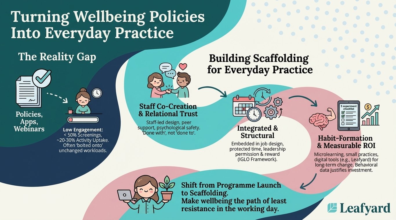 Turning Wellbeing Policies Into Everyday Practice illustration