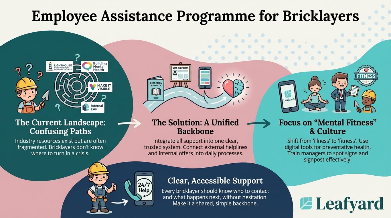 Employee Assistance Programme for Bricklayers illustration