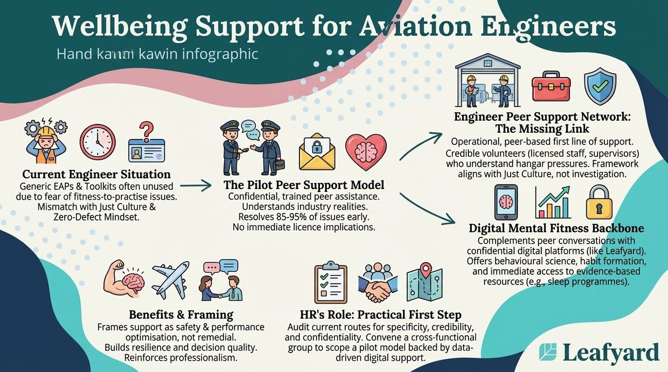 Wellbeing Support for Aviation Engineers illustration
