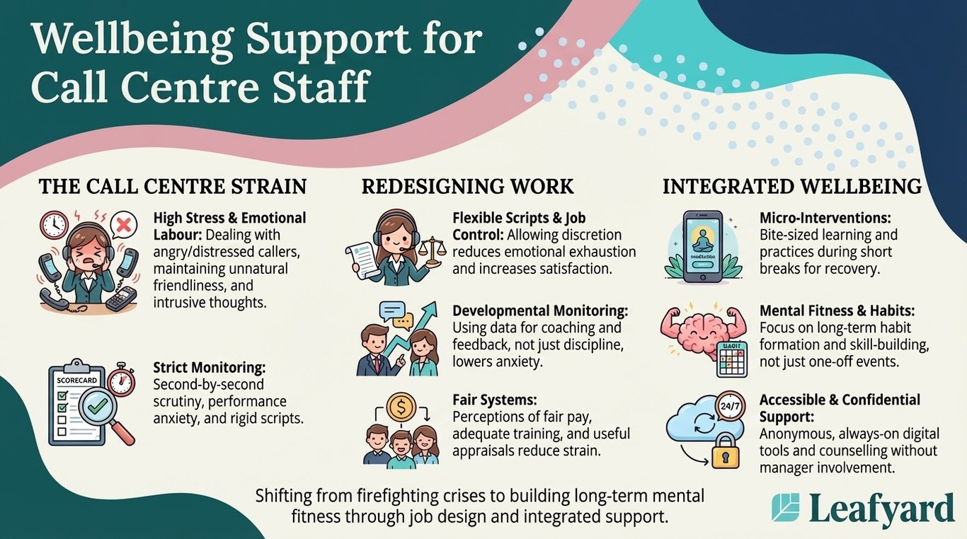 Wellbeing Support for Call Centre Staff illustration