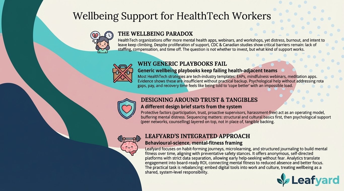Wellbeing Support for HealthTech Workers illustration