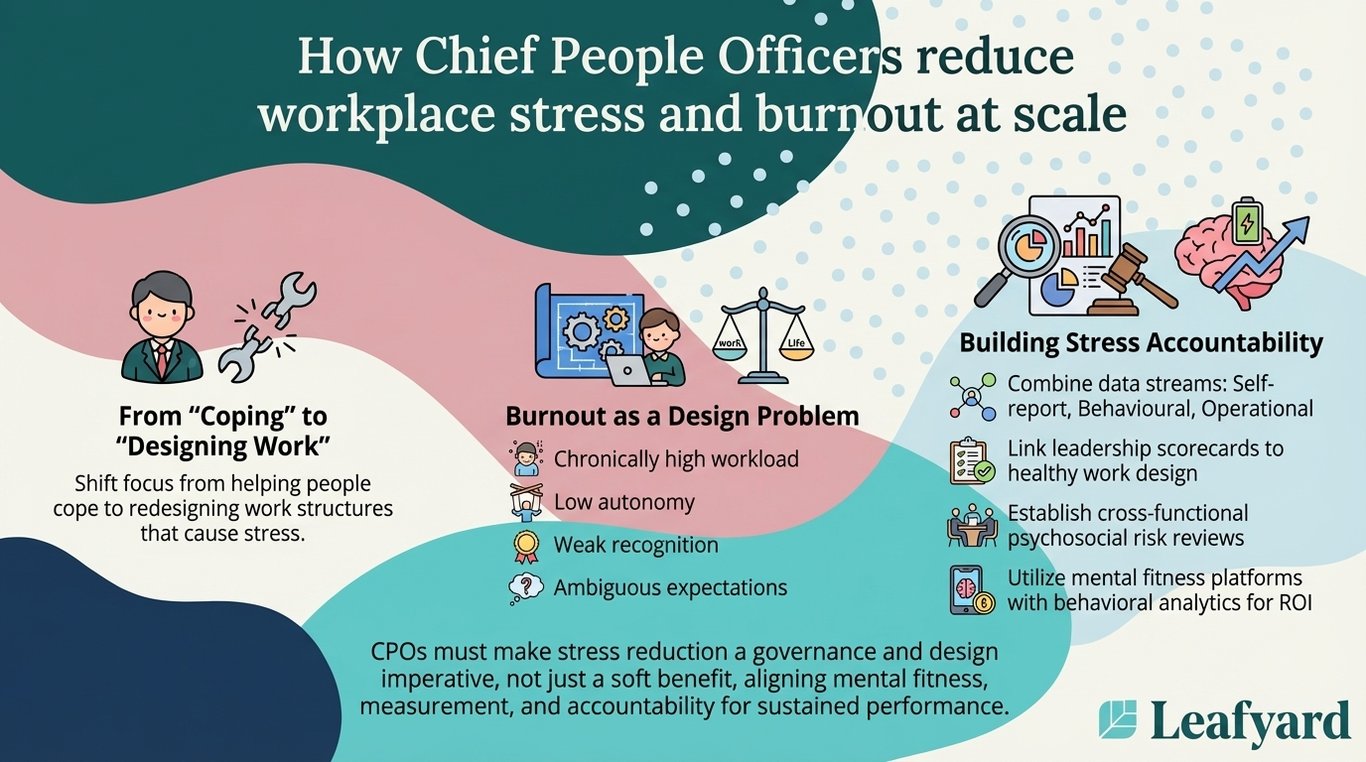 How Chief People Officers reduce workplace stress and burnout at scale illustration