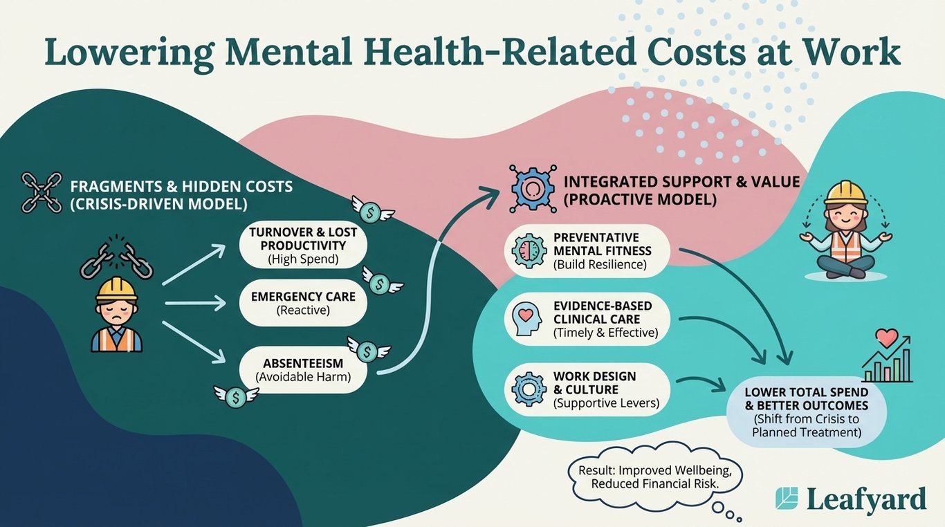 Lowering Mental Health-Related Costs at Work illustration