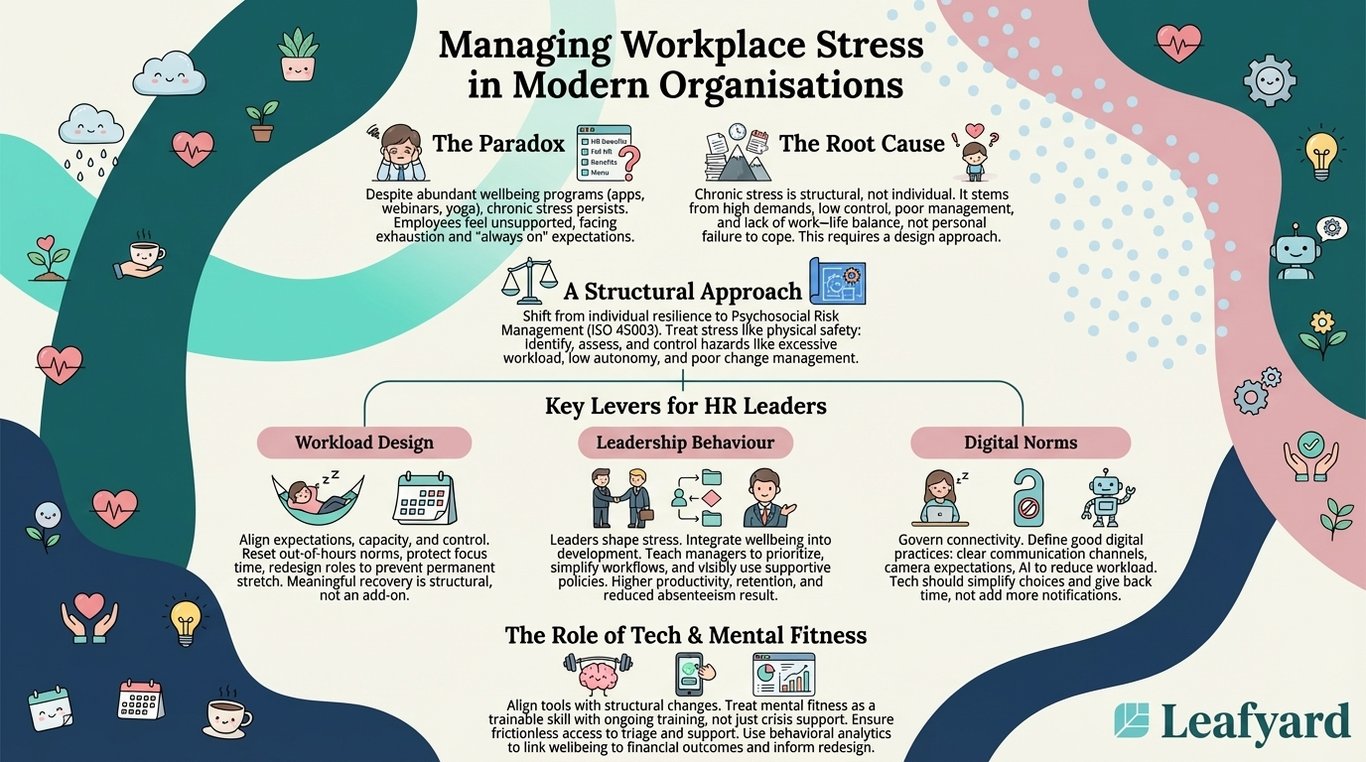 Managing Workplace Stress in Modern Organisations illustration