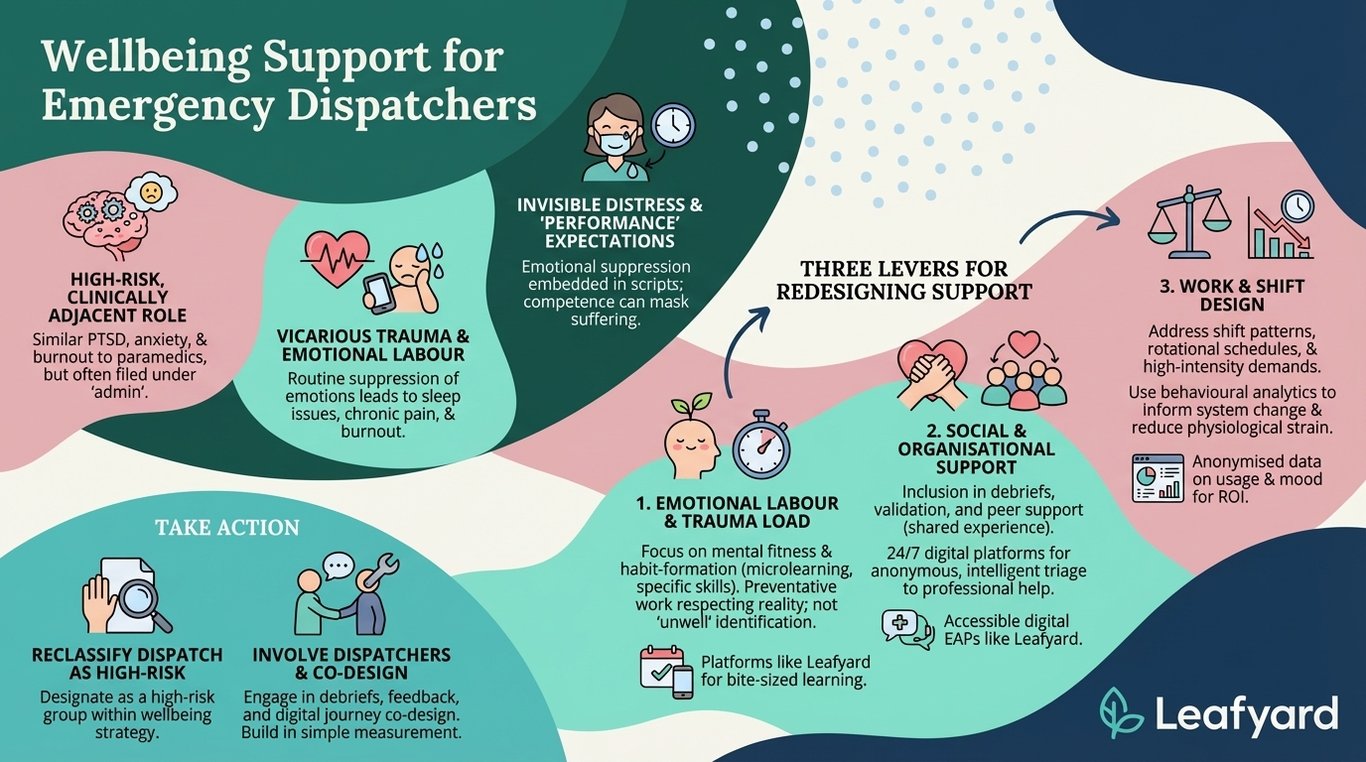 Wellbeing Support for Emergency Dispatchers illustration