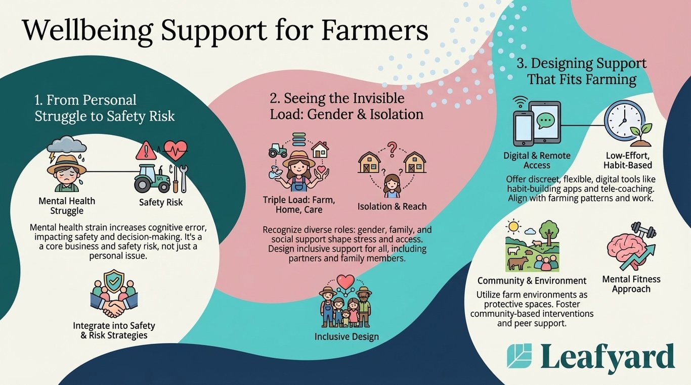 Wellbeing Support for Farmers illustration