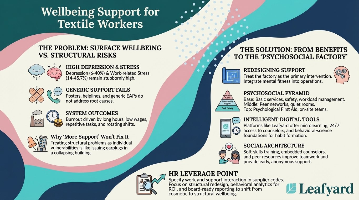 Wellbeing Support for Textile Workers illustration