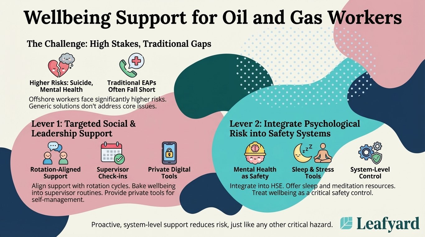 Wellbeing Support for Oil and Gas Workers illustration