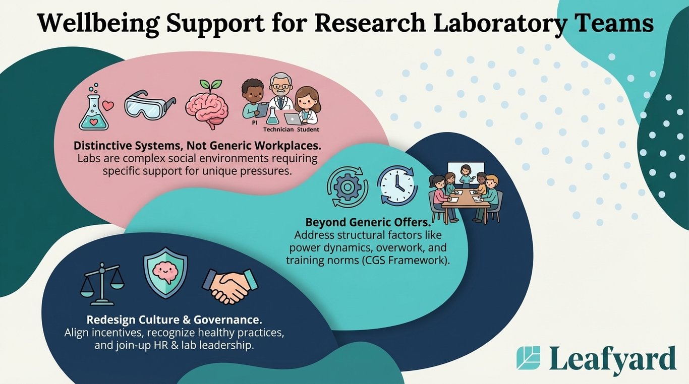 Wellbeing Support for Research Laboratory Teams illustration