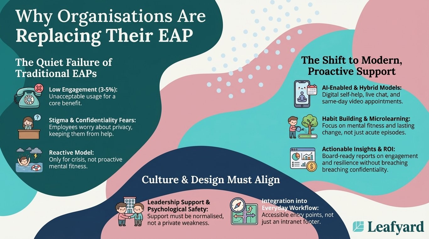 Why Organisations Are Replacing Their EAP illustration