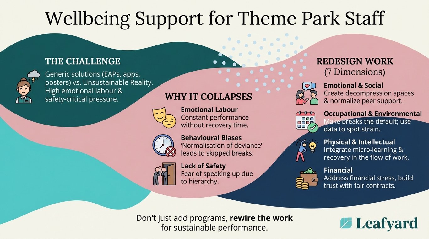 Wellbeing Support for Theme Park Staff illustration