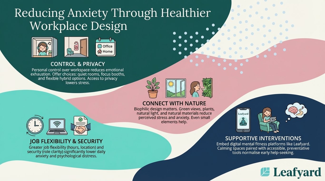 Reducing Anxiety Through Healthier Workplace Design illustration