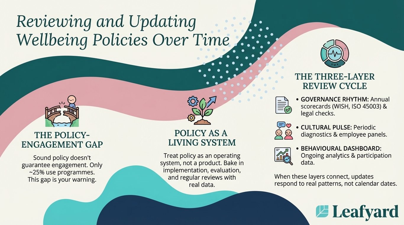 Reviewing and Updating Wellbeing Policies Over Time illustration