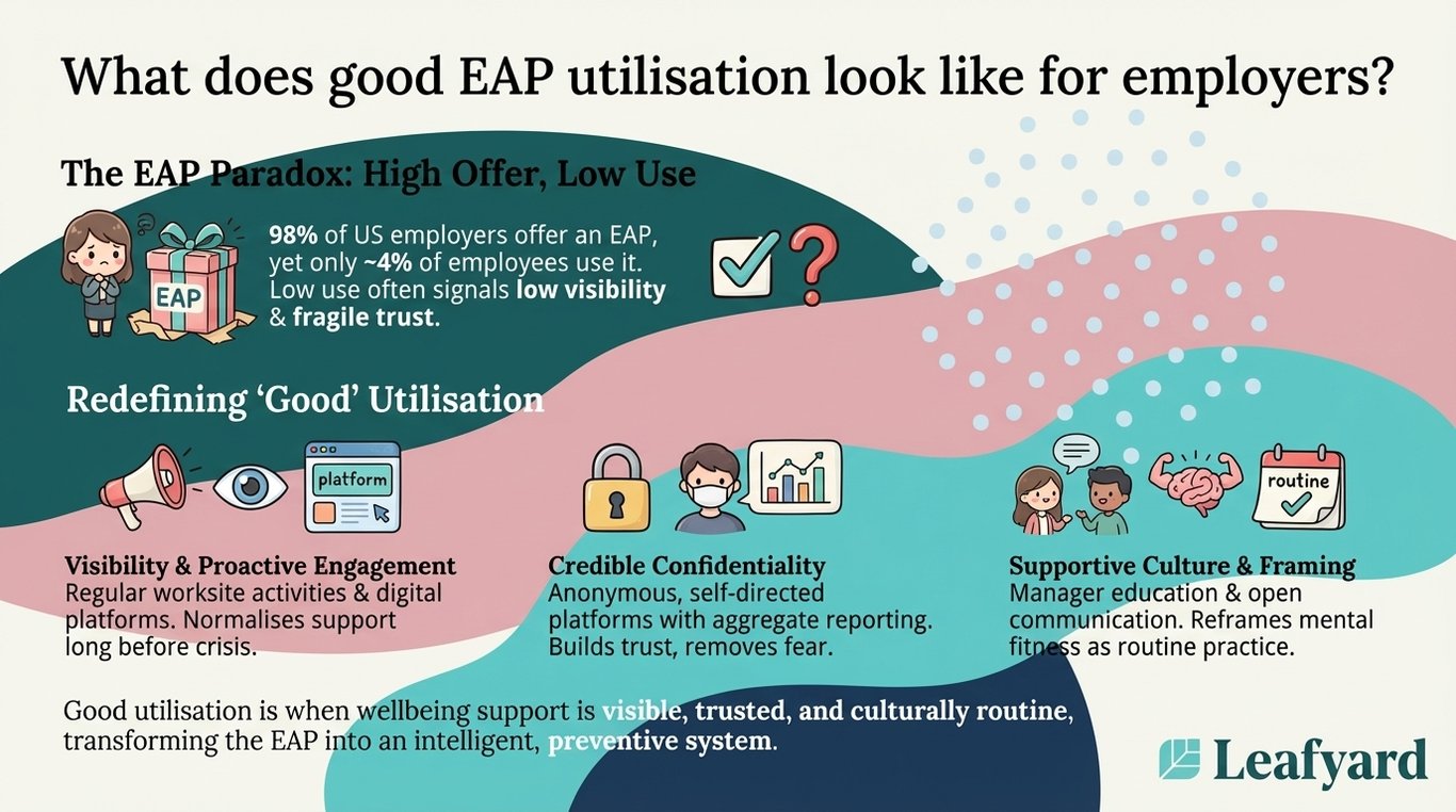 What does good EAP utilisation look like for employers? illustration